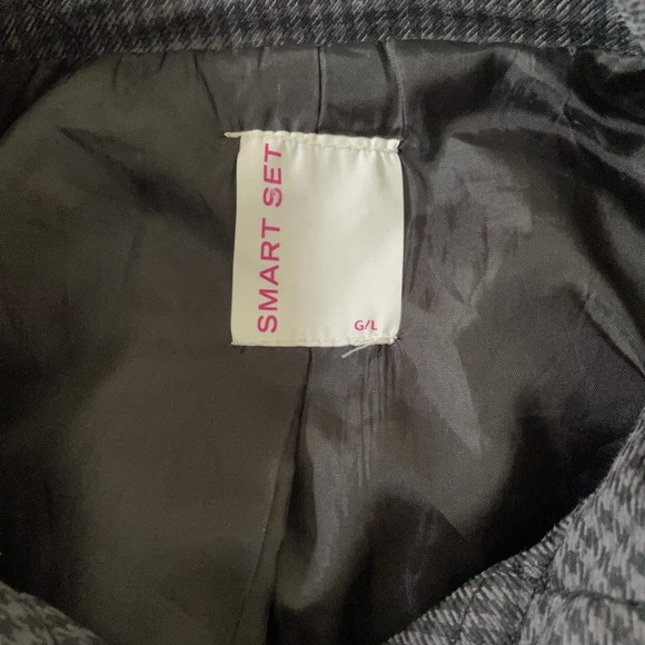 ☔️ Classy charcoal raincoat with discrete plaid pattern size Large - Picture 4 of 7